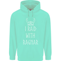 I Raid With Ragnar The Vikings Valhalla Mens 80% Cotton Hoodie Peppermint