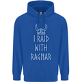 I Raid With Ragnar The Vikings Valhalla Mens 80% Cotton Hoodie Royal Blue