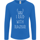 I Raid With Ragnar The Vikings Valhalla Mens Long Sleeve T-Shirt Royal Blue