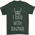 I Raid With Ragnar The Vikings Valhalla Mens T-Shirt Cotton Gildan Forest Green