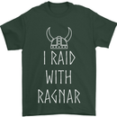I Raid With Ragnar The Vikings Valhalla Mens T-Shirt Cotton Gildan Forest Green