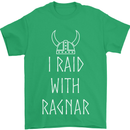 I Raid With Ragnar The Vikings Valhalla Mens T-Shirt Cotton Gildan Irish Green
