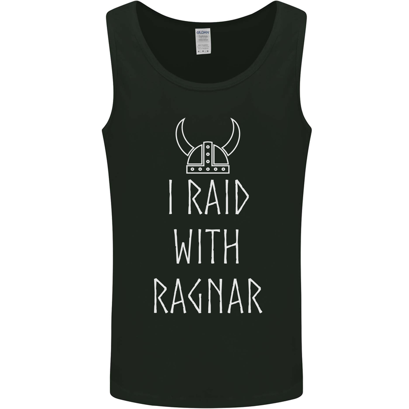 I Raid With Ragnar The Vikings Valhalla Mens Vest Tank Top Black