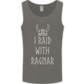 I Raid With Ragnar The Vikings Valhalla Mens Vest Tank Top Charcoal