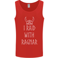 I Raid With Ragnar The Vikings Valhalla Mens Vest Tank Top Red