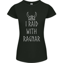I Raid With Ragnar The Vikings Valhalla Womens Petite Cut T-Shirt Black