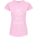 I Raid With Ragnar The Vikings Valhalla Womens Petite Cut T-Shirt Light Pink
