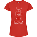 I Raid With Ragnar The Vikings Valhalla Womens Petite Cut T-Shirt Red