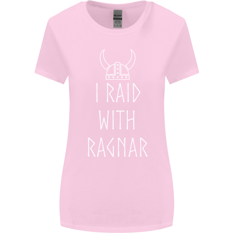 I Raid With Ragnar The Vikings Valhalla Womens Wider Cut T-Shirt Light Pink