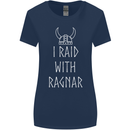 I Raid With Ragnar The Vikings Valhalla Womens Wider Cut T-Shirt Navy Blue