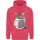 I Run On Coffee and Christmas Cheer Skull Childrens Kids Hoodie Heliconia