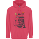 I Run On Coffee and Christmas Cheer Skull Childrens Kids Hoodie Heliconia