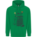 I Run On Coffee and Christmas Cheer Skull Childrens Kids Hoodie Irish Green