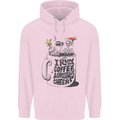 I Run On Coffee and Christmas Cheer Skull Childrens Kids Hoodie Light Pink