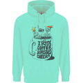 I Run On Coffee and Christmas Cheer Skull Childrens Kids Hoodie Peppermint