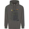 I Run On Coffee and Christmas Cheer Skull Childrens Kids Hoodie Storm Grey