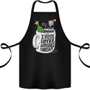 I Run On Coffee and Christmas Cheer Skull Cotton Apron 100% Organic Black
