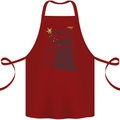 I Run On Coffee and Christmas Cheer Skull Cotton Apron 100% Organic Maroon
