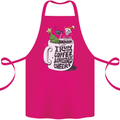 I Run On Coffee and Christmas Cheer Skull Cotton Apron 100% Organic Pink