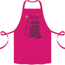 I Run On Coffee and Christmas Cheer Skull Cotton Apron 100% Organic Pink