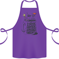 I Run On Coffee and Christmas Cheer Skull Cotton Apron 100% Organic Purple