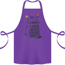 I Run On Coffee and Christmas Cheer Skull Cotton Apron 100% Organic Purple