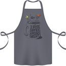 I Run On Coffee and Christmas Cheer Skull Cotton Apron 100% Organic Steel