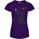 I Run On Coffee and Christmas Cheer Skull Womens Petite Cut T-Shirt Purple