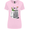 I Run On Coffee and Christmas Cheer Skull Womens Wider Cut T-Shirt Light Pink