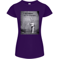 I See Humans but No Humanity Banksy Art Womens Petite Cut T-Shirt Purple