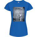I See Humans but No Humanity Banksy Art Womens Petite Cut T-Shirt Royal Blue