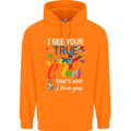 I See Your True Colours Autism Autistic Childrens Kids Hoodie Orange