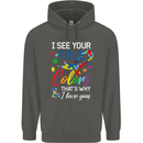 I See Your True Colours Autism Autistic Childrens Kids Hoodie Storm Grey