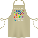 I See Your True Colours Autism Autistic Cotton Apron 100% Organic Khaki