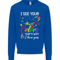 I See Your True Colours Autism Autistic Kids Sweatshirt Jumper Royal Blue