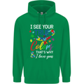 I See Your True Colours Autism Autistic Mens 80% Cotton Hoodie Irish Green