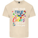 I See Your True Colours Autism Autistic Mens Cotton T-Shirt Tee Top Natural