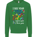 I See Your True Colours Autism Autistic Mens Sweatshirt Jumper Irish Green