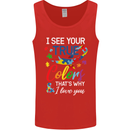 I See Your True Colours Autism Autistic Mens Vest Tank Top Red