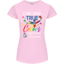 I See Your True Colours Autism Autistic Womens Petite Cut T-Shirt Light Pink