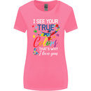 I See Your True Colours Autism Autistic Womens Wider Cut T-Shirt Azalea