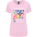 I See Your True Colours Autism Autistic Womens Wider Cut T-Shirt Light Pink