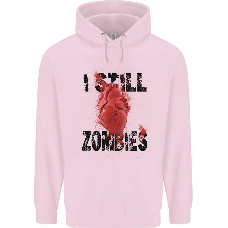 I Still Heart Zombies Apocalypse Childrens Kids Hoodie Light Pink