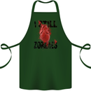 I Still Heart Zombies Apocalypse Cotton Apron 100% Organic Forest Green