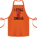 I Still Heart Zombies Apocalypse Cotton Apron 100% Organic Orange