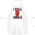 I Still Heart Zombies Apocalypse Cotton Apron 100% Organic White