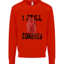 I Still Heart Zombies Apocalypse Kids Sweatshirt Jumper Bright Red