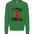 I Still Heart Zombies Apocalypse Kids Sweatshirt Jumper Irish Green
