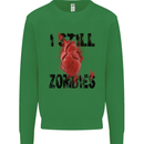 I Still Heart Zombies Apocalypse Kids Sweatshirt Jumper Irish Green