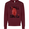 I Still Heart Zombies Apocalypse Kids Sweatshirt Jumper Maroon